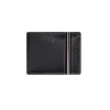 Men'S Leather Wallets^MONPIEL American Billfold With Rubber Coin Purse Black