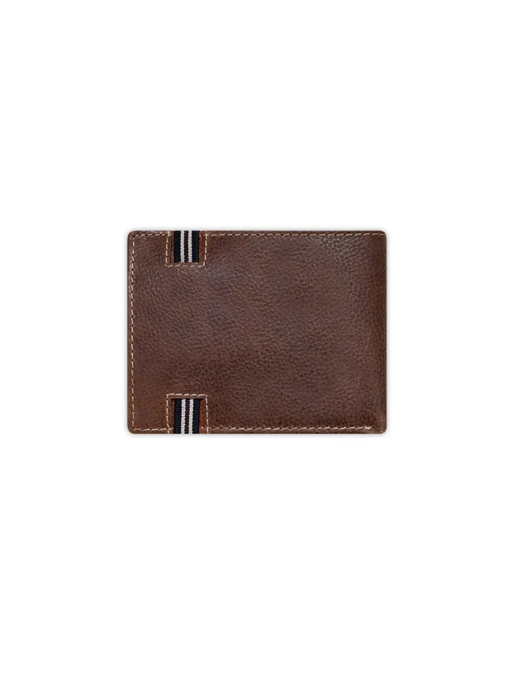 Men'S Leather Wallets^MONPIEL American Billfold With Rubber Coin Purse Brown