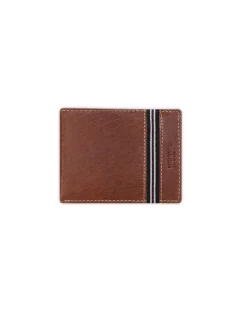 Men'S Leather Wallets^MONPIEL American Billfold With Rubber Coin Purse Havana