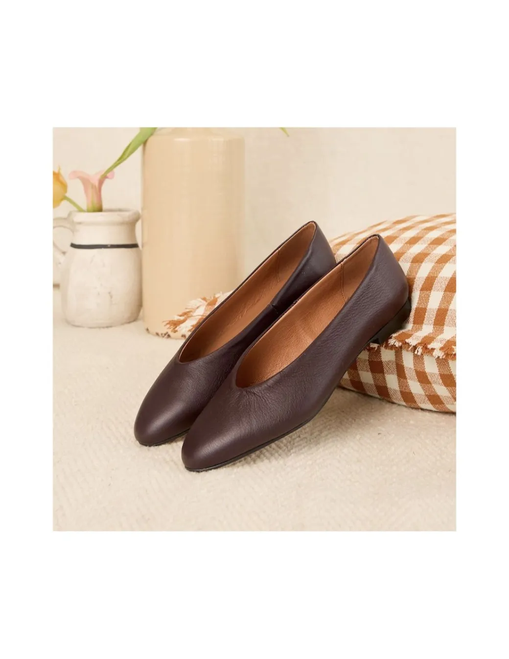 Ballet Flats Woman^MONPIEL Ballerina Shoe Flat Amelie Maroon