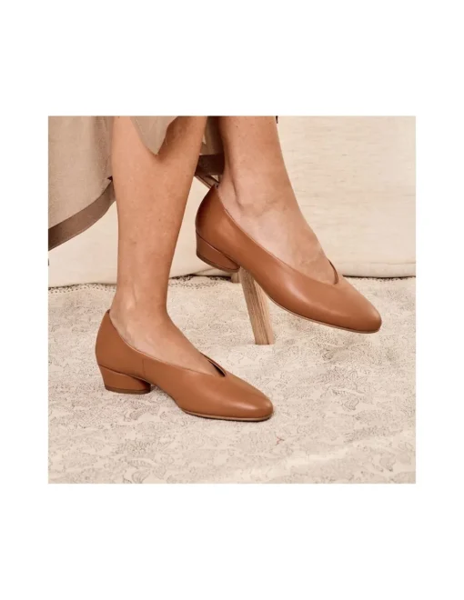 Ballet Flats Woman^MONPIEL Ballerina Shoe With Heel Amelie Leather