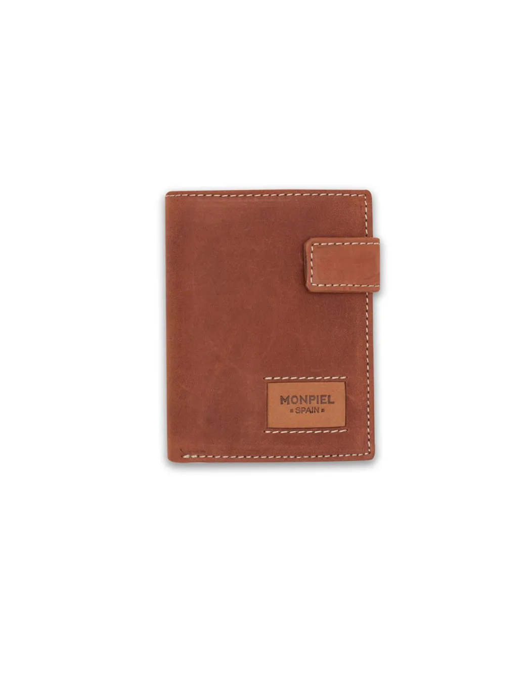Men'S Leather Wallets^MONPIEL Banknote With Brooch And Wallet Patch With Logo Havana