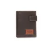 Men'S Leather Wallets^MONPIEL Banknote With Brooch And Wallet Patch With Logo Brown