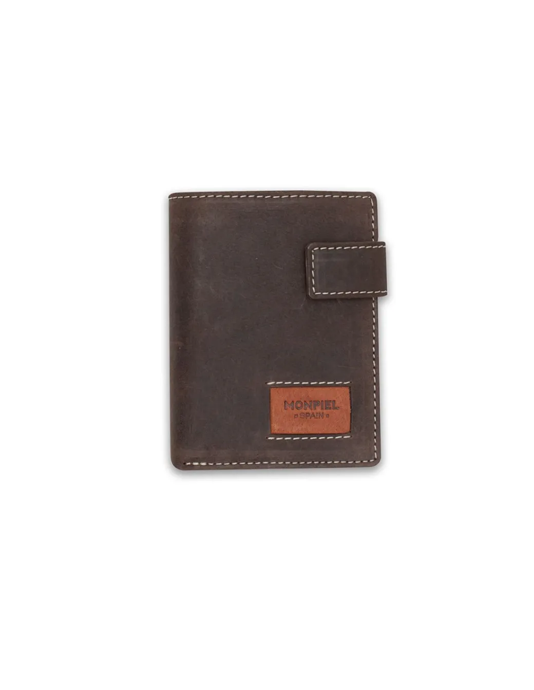 Men'S Leather Wallets^MONPIEL Banknote With Brooch And Wallet Patch With Logo Brown