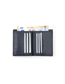 Men'S Leather Wallets^MONPIEL Basic Leather Wallet Lago Black