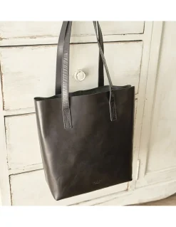 Women'S Leather Bag^MONPIEL Basic Shopper Bag Black