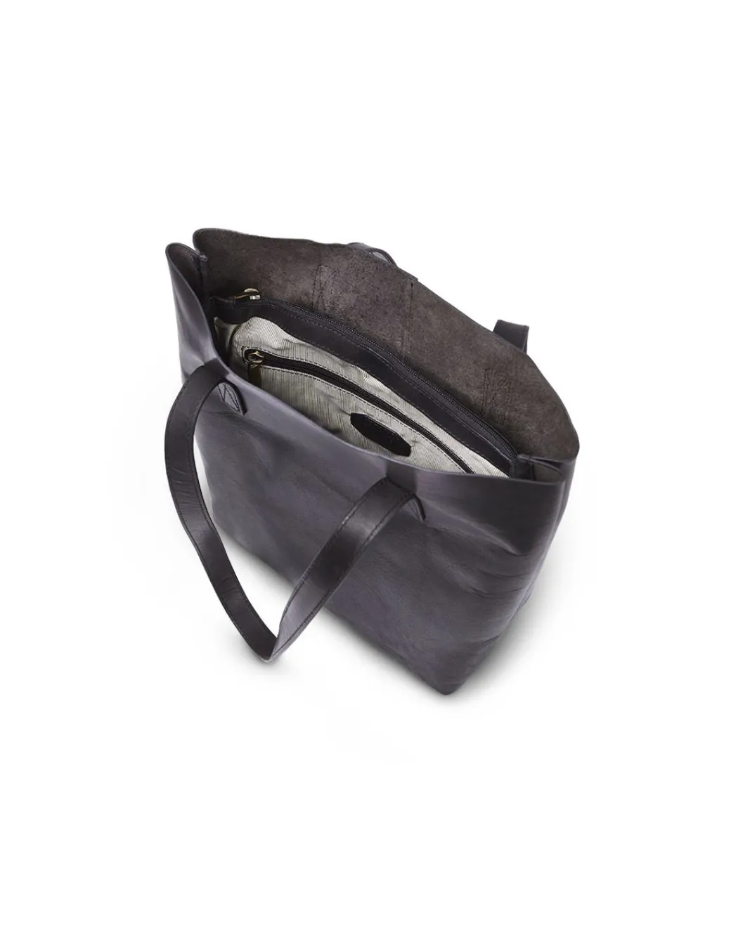 Women'S Leather Bag^MONPIEL Basic Shopper Bag Black