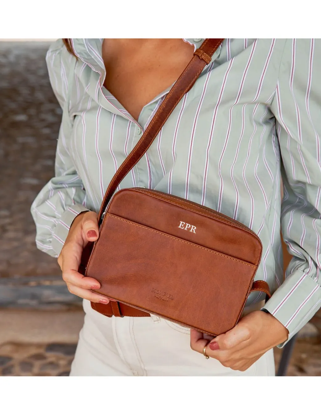Women'S Leather Bag^MONPIEL Basic Shoulder Bag Leather