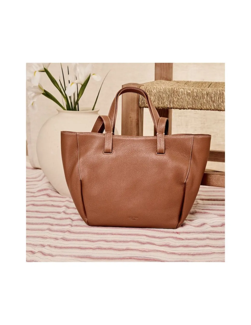 Women'S Leather Bag^MONPIEL Basket Bag Leather