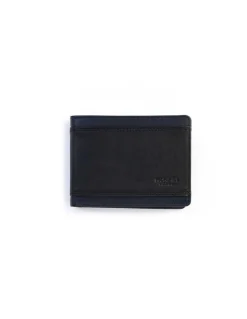 Men'S Leather Wallets^MONPIEL Bifold Leather Wallet With Extra Purse And Card Holder Lago Black