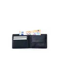 Men'S Leather Wallets^MONPIEL Bifold Leather Wallet With Extra Purse And Card Holder Lago Black