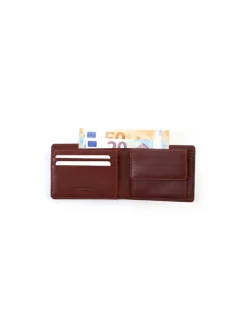 Men'S Leather Wallets^MONPIEL Bifold Leather Wallet With Extra Purse And Card Holder Lago Brown