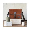 Women'S Leather Bag^MONPIEL Buckle Satchel Bag Tan Suede