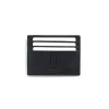 Leather Card Holders^MONPIEL Card Holder With Back Coin Pocket Mountain Black