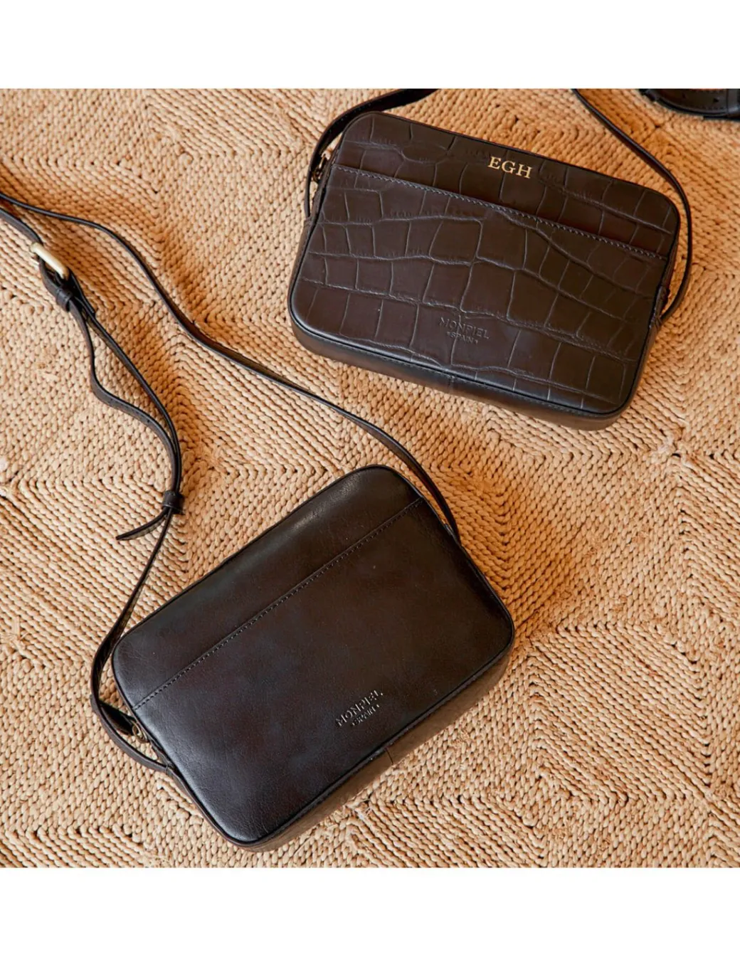 Women'S Leather Bag^MONPIEL Coco Leather Crossbody Bag Black