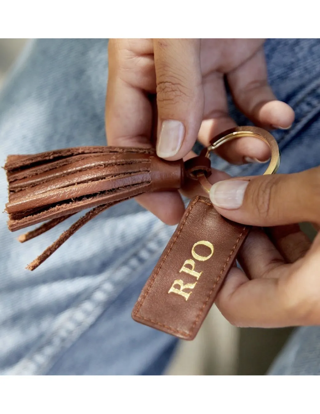Leather Woman Key Chain^MONPIEL Customizable Tassel Keychain Leather