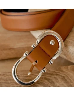 Women'S Leather Belts^MONPIEL Double Belt Buckle Woman Leather
