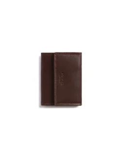 Men'S Leather Wallets^MONPIEL Double Stitching Wallet Small With Coin Pocket Sky Brown