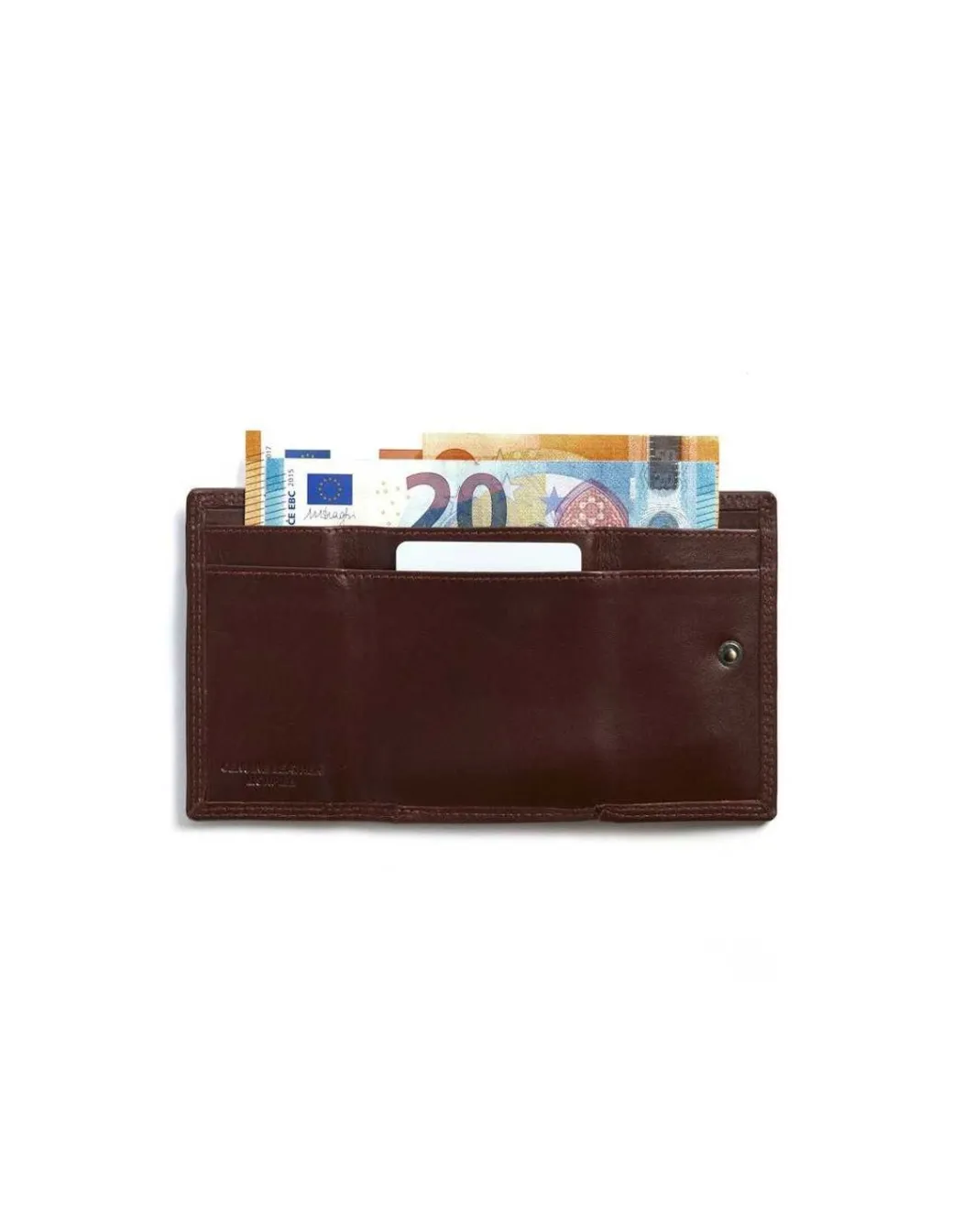 Men'S Leather Wallets^MONPIEL Double Stitching Wallet Small With Coin Pocket Sky Brown