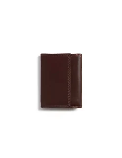 Men'S Leather Wallets^MONPIEL Double Stitching Wallet Small With Coin Pocket Sky Brown