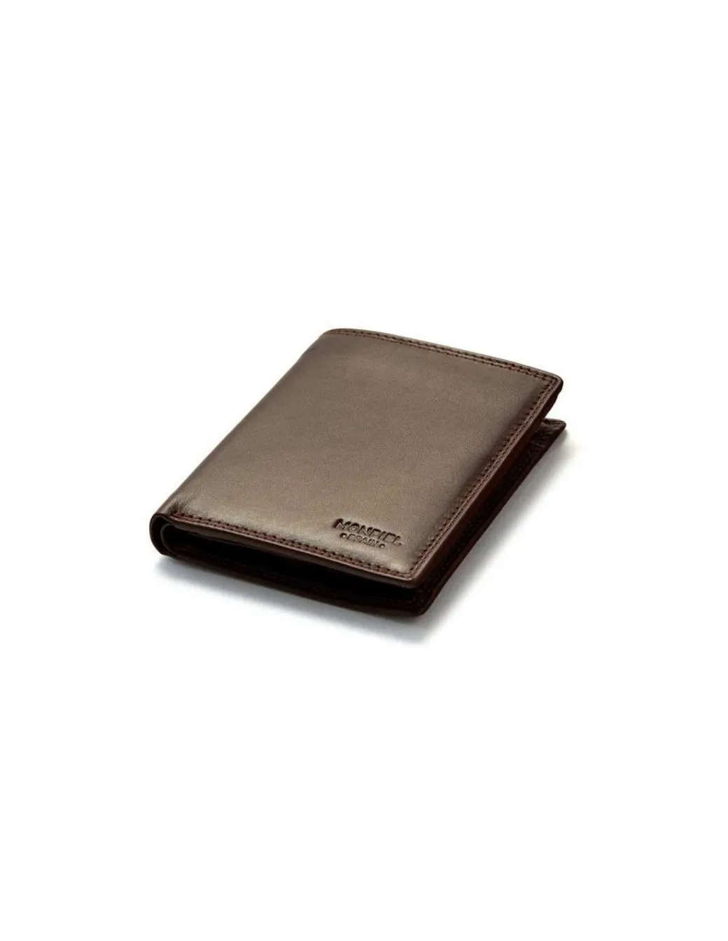 Men'S Leather Wallets^MONPIEL Double Stitching Wallet With Interior Coin Pocket Sky Brown