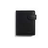 Men'S Leather Wallets^MONPIEL Double Stitching Wallet With Clasp And Back Coin Pocket Sky Black
