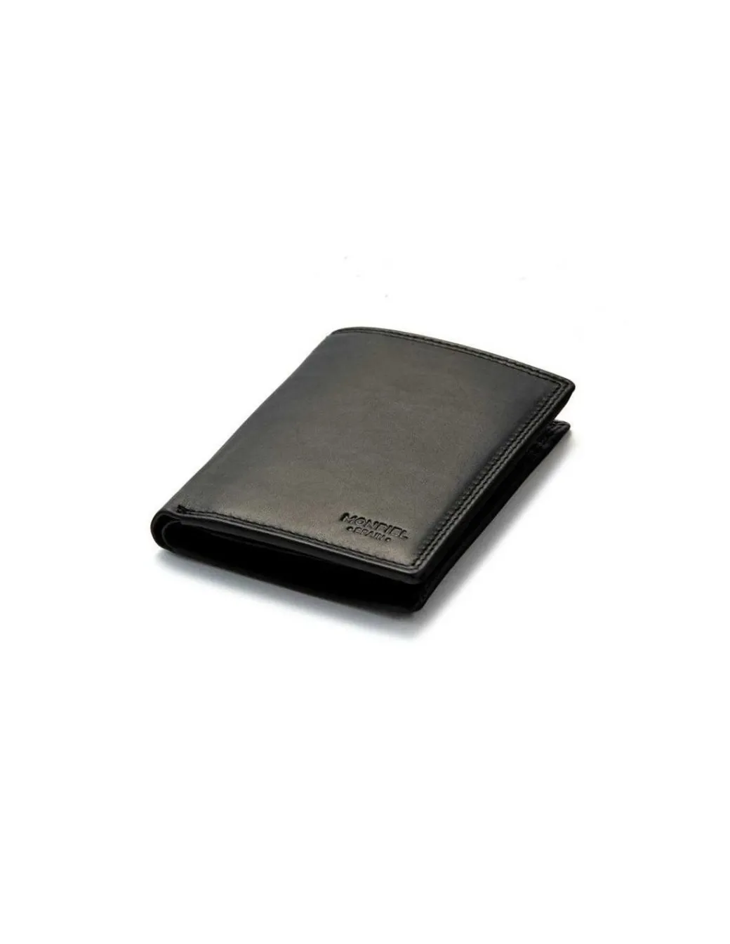 Men'S Leather Wallets^MONPIEL Double Stitching Wallet With Interior Coin Pocket Sky Black
