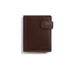 Men'S Leather Wallets^MONPIEL Double Stitching Wallet With Clasp And Back Coin Pocket Sky Brown