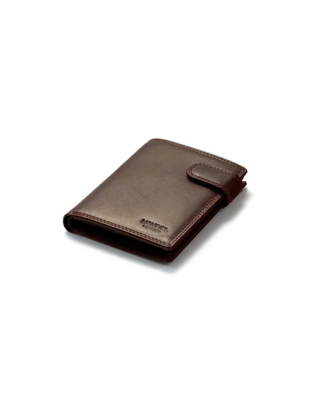 Men'S Leather Wallets^MONPIEL Double-Stitched Wallet With Loop And Coin Pocket Sky Brown