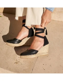 Espadrille^MONPIEL Elba Wedge Espadrille Black
