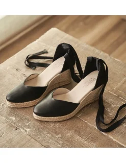 Espadrille^MONPIEL Elba Wedge Espadrille Black