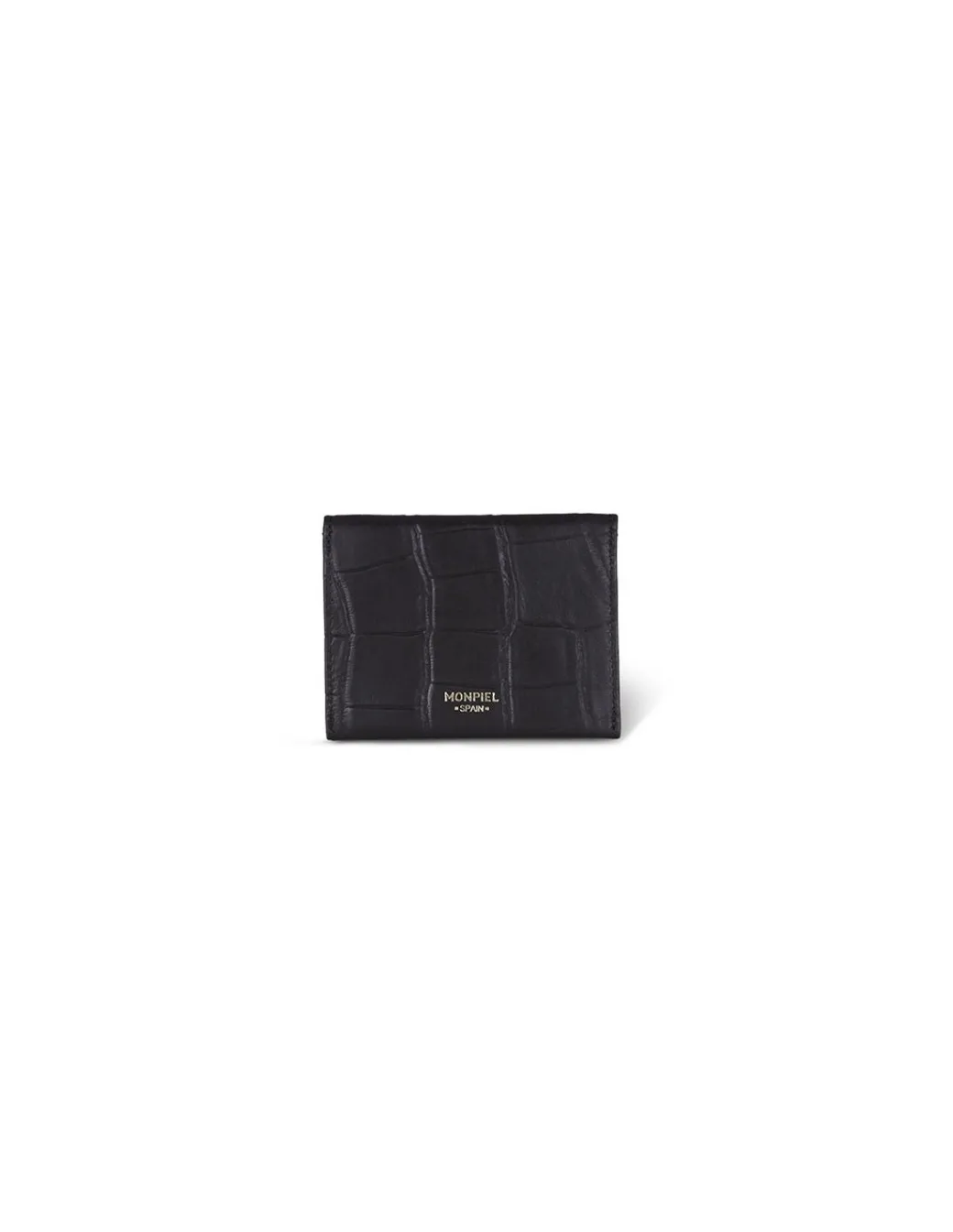 Leather Women Purses^MONPIEL Envelop Leather Card Holder Black