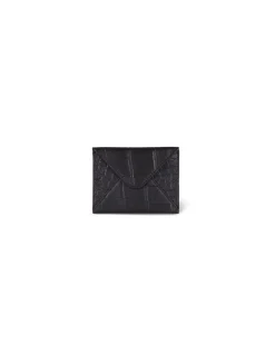 Leather Women Purses^MONPIEL Envelop Leather Card Holder Black