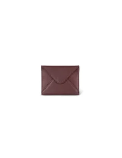 Leather Women Purses^MONPIEL Envelop Leather Card Holder Brown