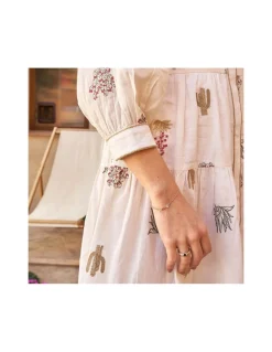 Dresses And Jumpsuits^MONPIEL Hand-Embroidered Cactus Dress Bone
