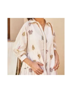 Dresses And Jumpsuits^MONPIEL Hand-Embroidered Cactus Dress Bone