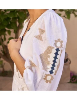 Dresses And Jumpsuits^MONPIEL Hand-Embroidered Ethnic Jumpsuit White
