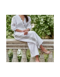 Dresses And Jumpsuits^MONPIEL Hand-Embroidered Ethnic Jumpsuit White