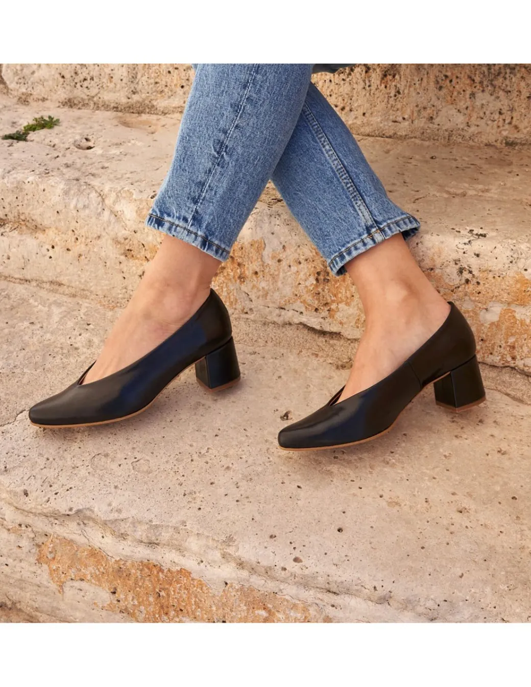 Ballet Flats Woman^MONPIEL High Heel Ballerina Amelie Black