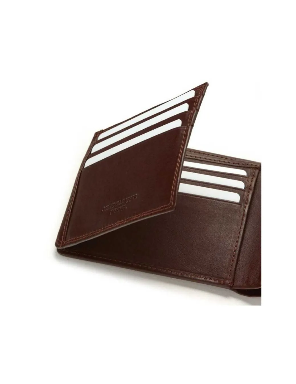 Men'S Leather Wallets^MONPIEL Large American Double Stitched Wallet With Coin Pocket Sky Brown