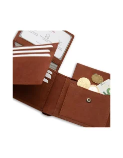 Men'S Leather Wallets^MONPIEL Large American Wallet Patch With Logo Havana