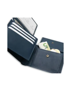 Men'S Leather Wallets^MONPIEL Large American Wallet Patch With Logo Blue