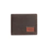 Men'S Leather Wallets^MONPIEL Large American Wallet Patch With Logo Brown