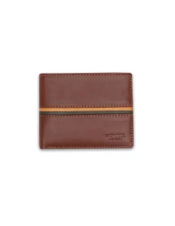 Men'S Leather Wallets^MONPIEL Large American Wallet With Color Stripes Havana