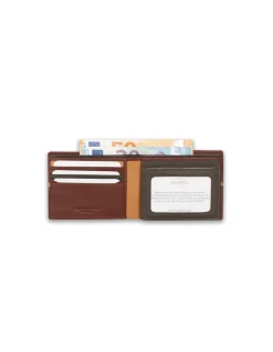 Men'S Leather Wallets^MONPIEL Large American Wallet With Color Stripes Havana