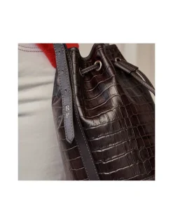 Women'S Leather Bag^MONPIEL Large Bucket Bag Coco Brown
