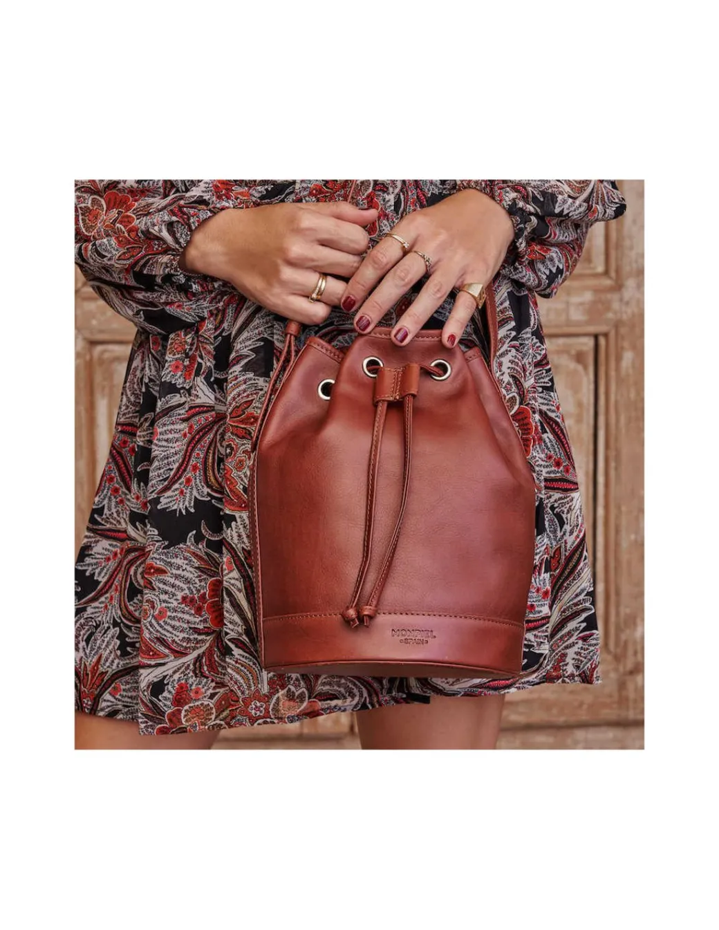 Women'S Leather Bag^MONPIEL Large Bucket Bag Leather