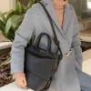 Women'S Leather Bag^MONPIEL Large Hobo Bag Knots Black