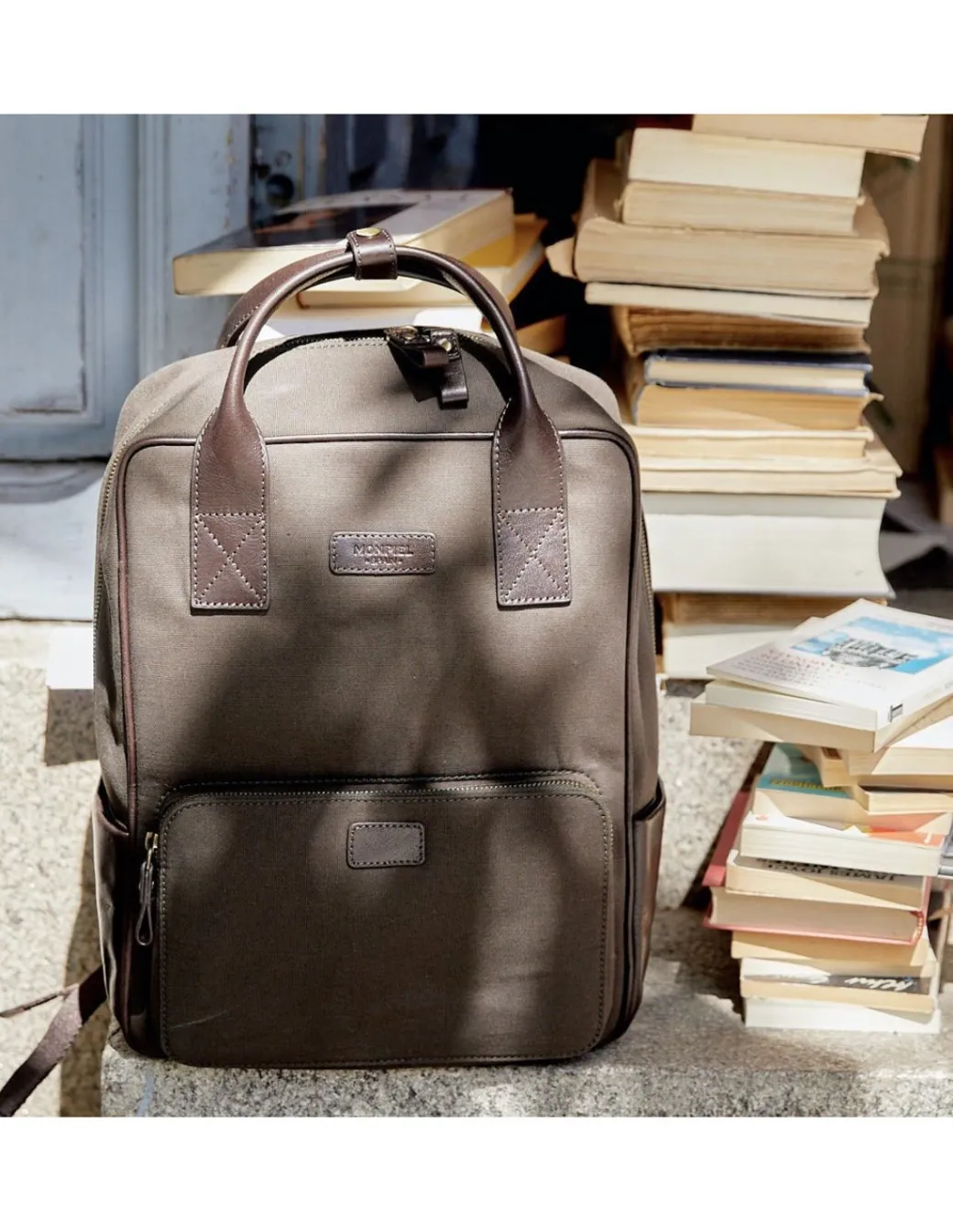 Other Accessories^MONPIEL Leather And Canva Sport Backpack Green