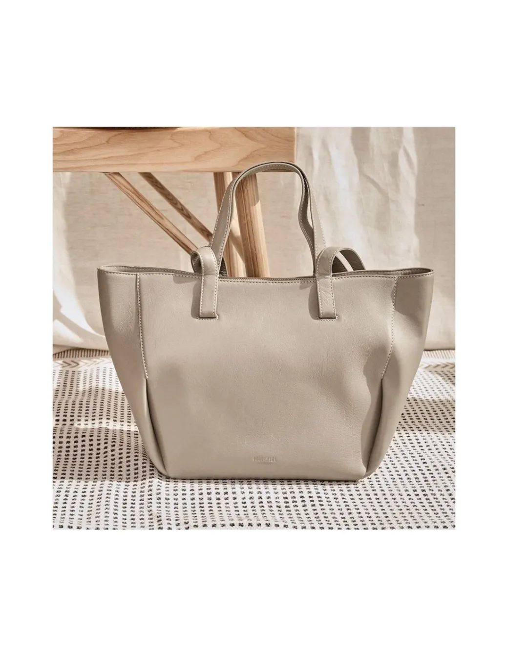 Women'S Leather Bag^MONPIEL Leather Basket Bag Mole